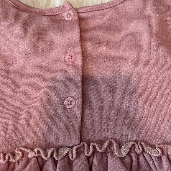 NWT, Calvin‎ Klein Jeans, girls sparkle pink top, silver logo and ruffle - Picture 7 of 7